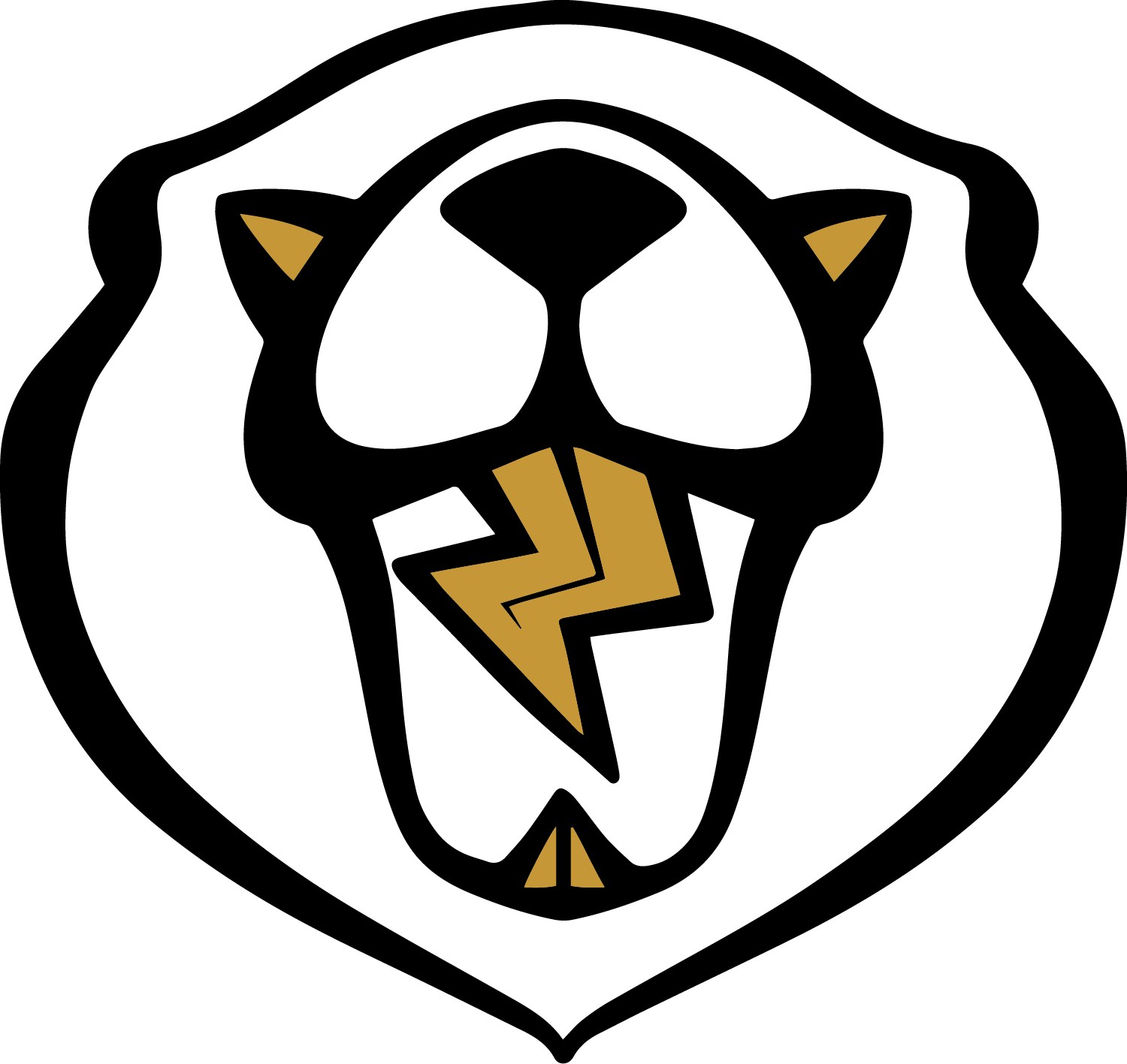 Black and gold marmot logo